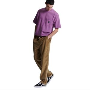 Wellen Drawstring straight fit corduroy pull on easy pants size L